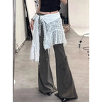 Bandage Dress Hollow Lace Apron Women's Spring New Jacquard Skirt