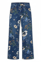 Vide Straight-jeans med Retro Print