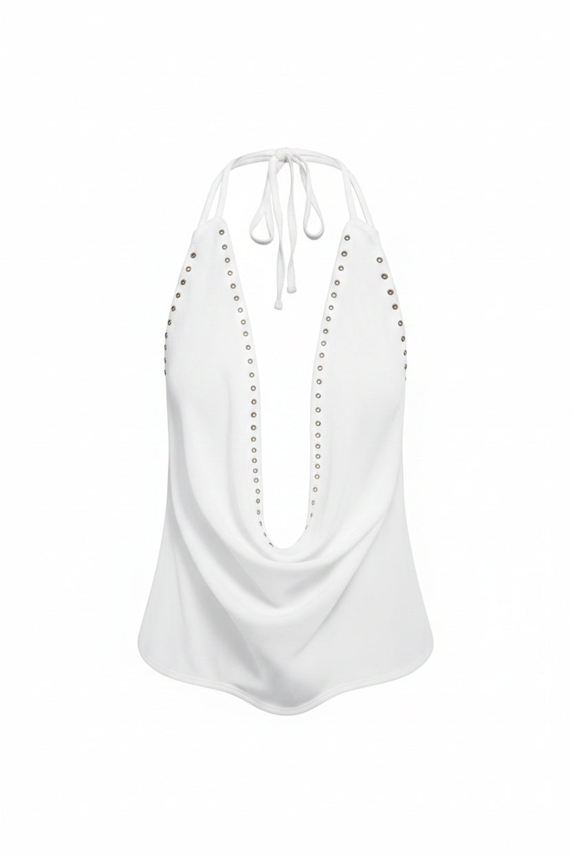 Slim-fit topp med nagler