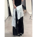 Bandage Dress Hollow Lace Apron Women's Spring New Jacquard Skirt