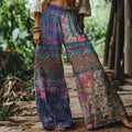 Midriff-baring Wide-leg Casual Pants