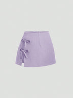 A-linjet Miniskjørt med Glidelås