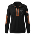 Myk Half-zip Hoodie med Trykk